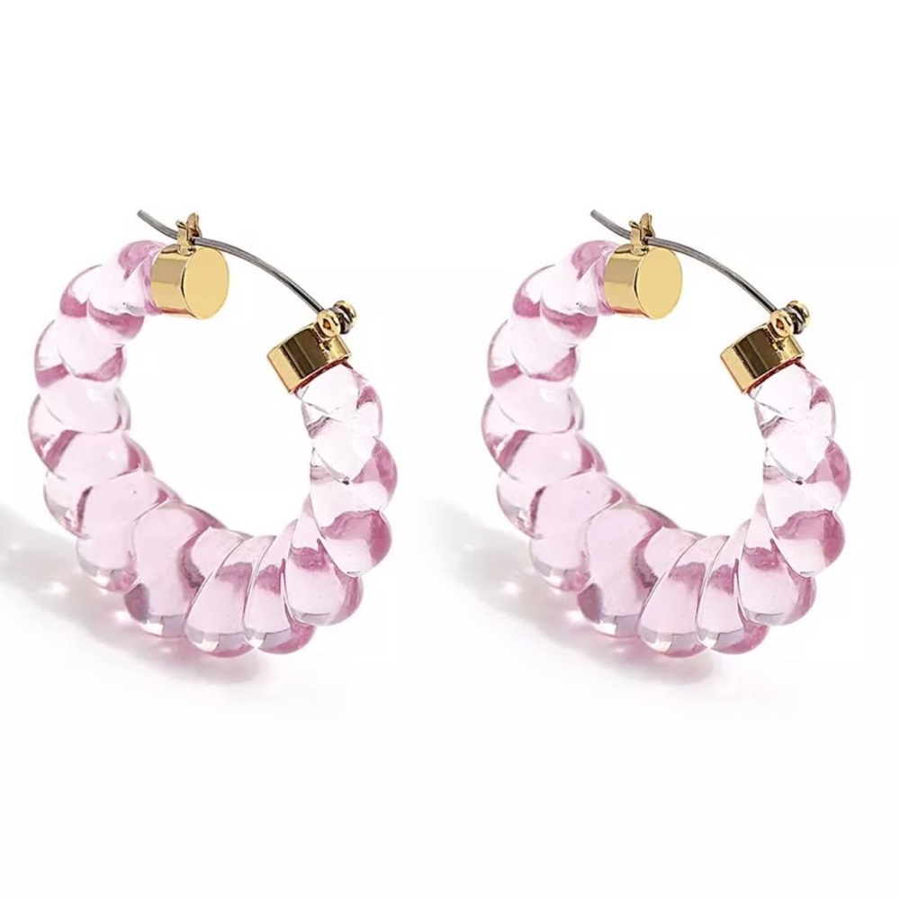 Baby pink hoops